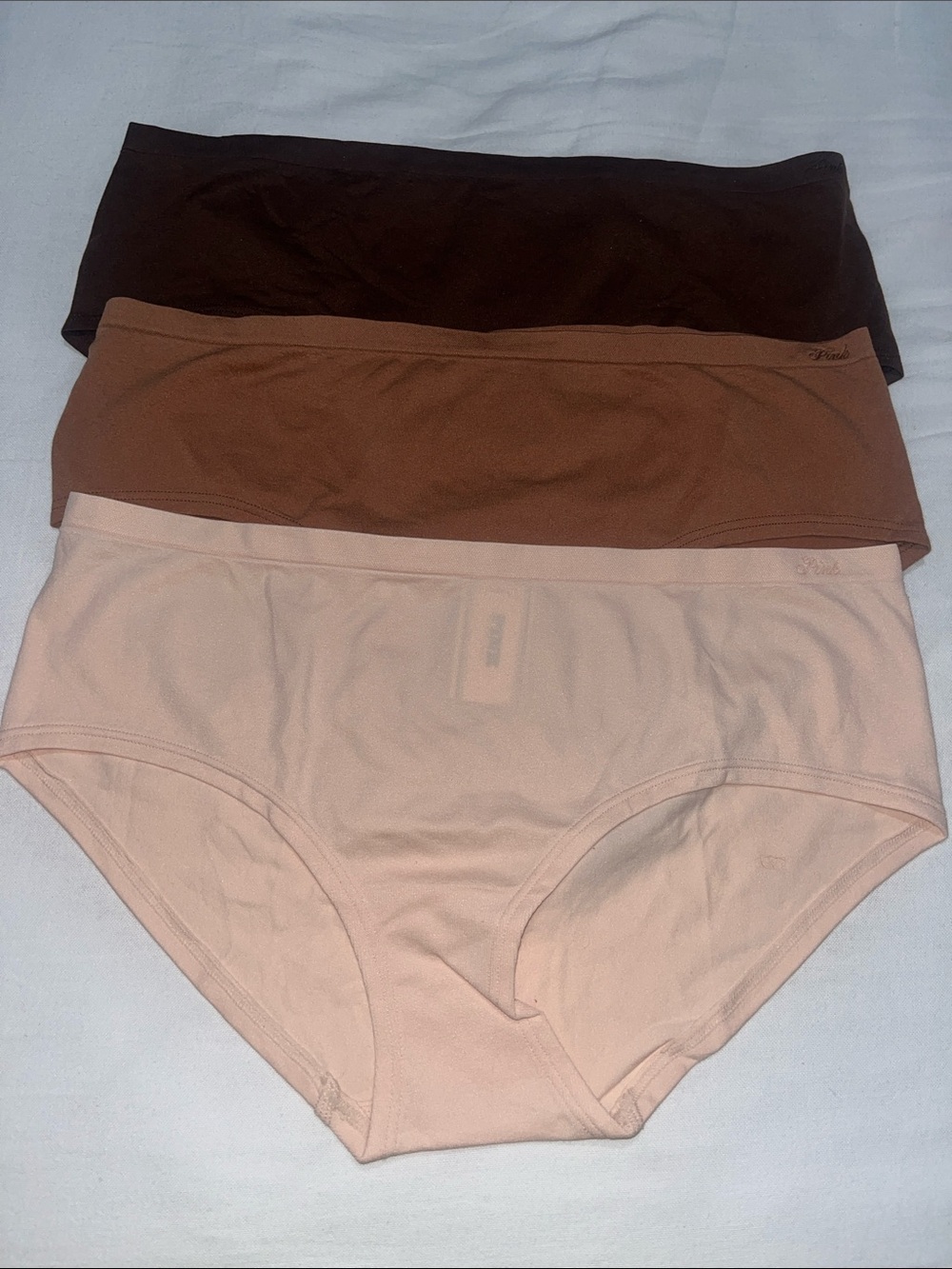 PINK Victoria's Secret Seamless Hiphugger / Hipster Panty Set of 3